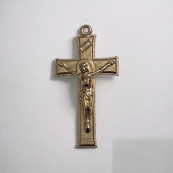 Vintage Silver Tone Cross Pendant - Picture 1 of 5